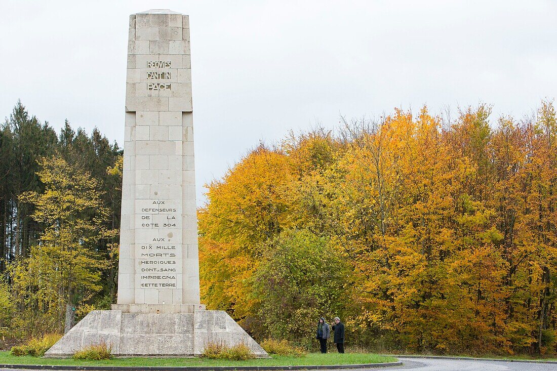 Frankreich, Maas, Region Argonnen, Esnes en Argone, das 1934 eingeweihte Kriegsdenkmal Cote 304