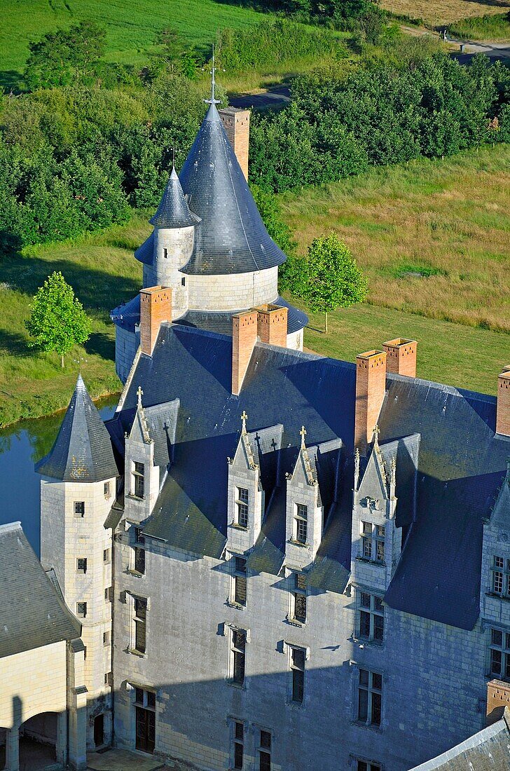Frankreich, Maine et Loire, Ecuille, das Schloss von Le Plessis Bourre (Luftaufnahme)