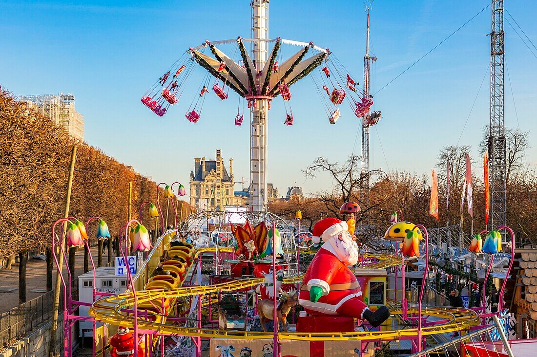 Frankreich, Paris, Tuileriengarten, der Weihnachtsmarkt