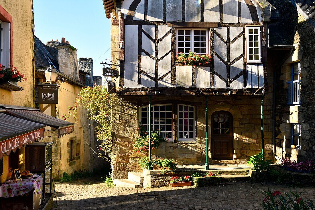 Frankreich, Morbihan, Rochefort en Terre, ausgezeichnet als les plus beaux villages de France (Die schönsten Dörfer Frankreichs)