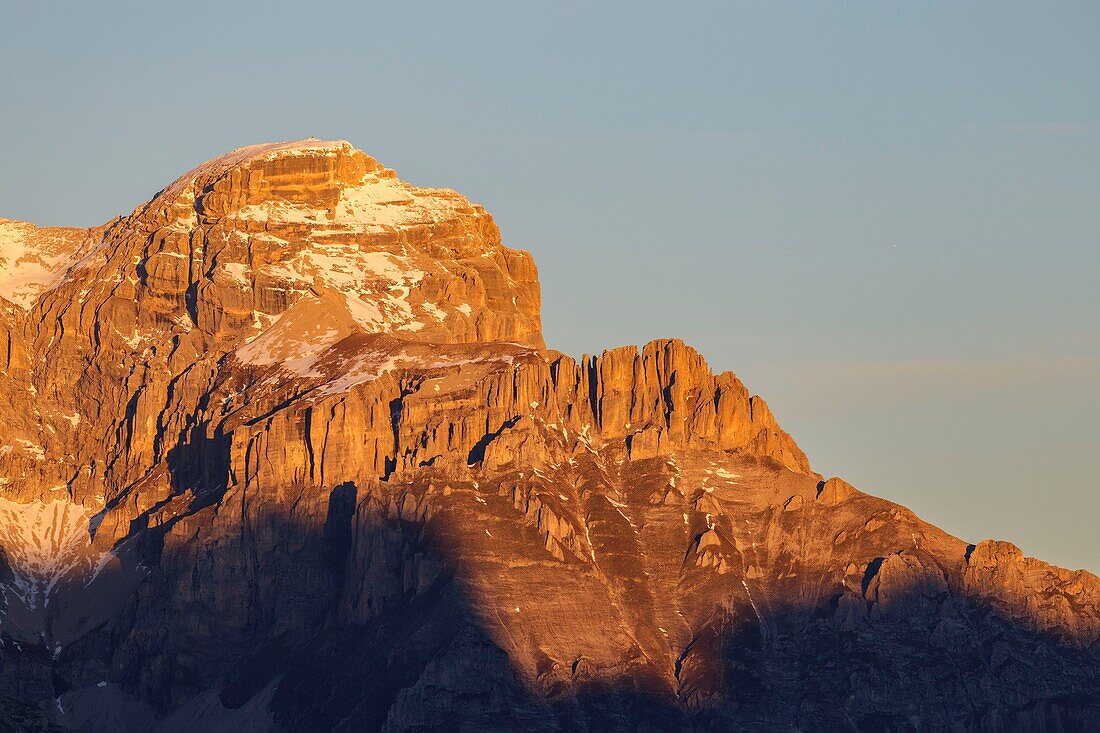 France, Hautes Alpes, Dévoluy massif, Saint Etienne en Dévoluy, the Grande Tête de l'Obiou (2789m)