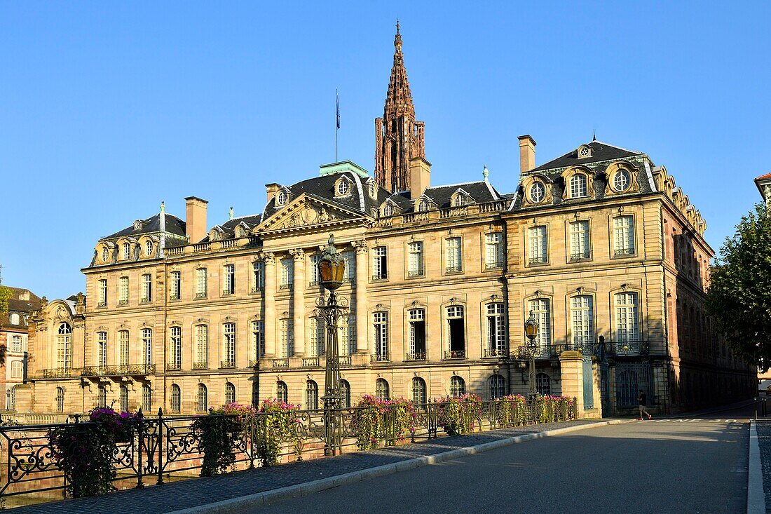 France, Bas Rhin, Strasbourg, old town listed as World Heritage by UNESCO, the Palais des Rohan, which houses the Museum of Decorative Arts, Fine Arts and Archaeology and Notre Dame Cathedral