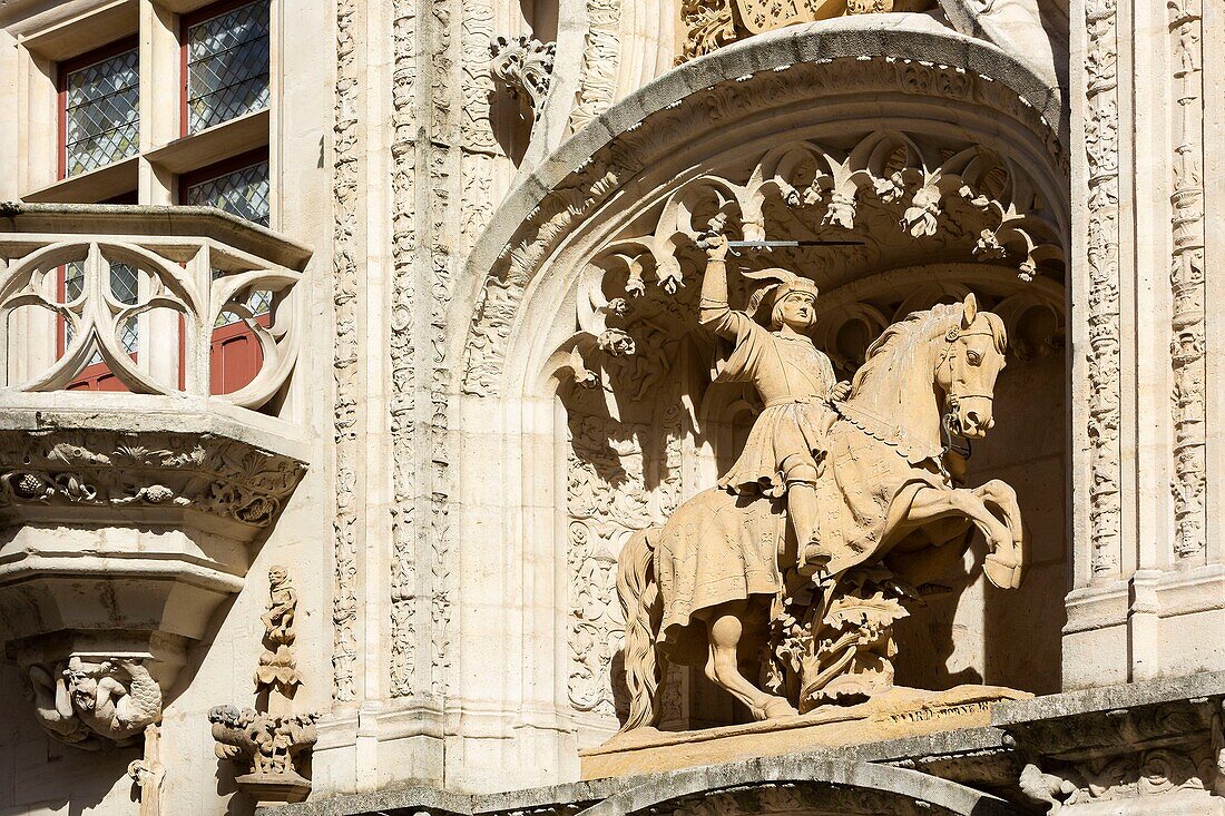 Frankreich, Meurthe et Moselle, Nancy, Palais des Ducs de Lorraine (Palast der Herzöge von Lothringen), heute Musee Lorrain, Äquidianstatue des Herzogs Antoine de Lorraine