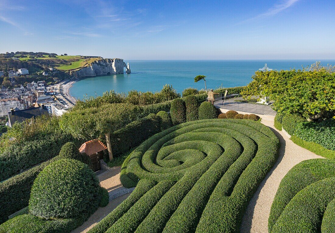 France, Seine Maritime, Etretat, Etretat garden