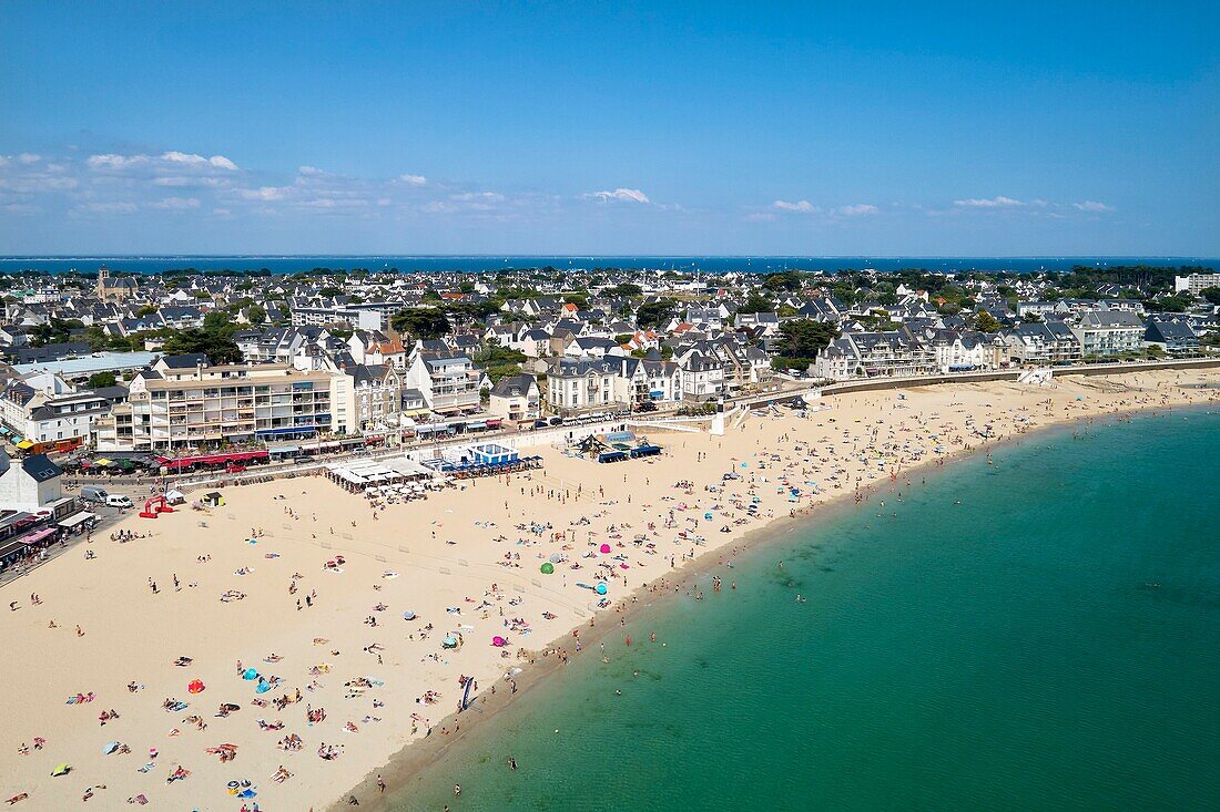 France, Morbihan (56), presqu'ile de Quiberon, Quiberon, Port-Maria (vue aérienne)