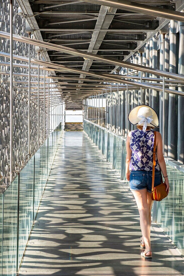 France, Bouches du Rhone, Marseille, Euromediterranee Zone, MuCEM, Museum of Civilizations of Europe and the Mediterranean R. Ricciotti and R. Carta architects