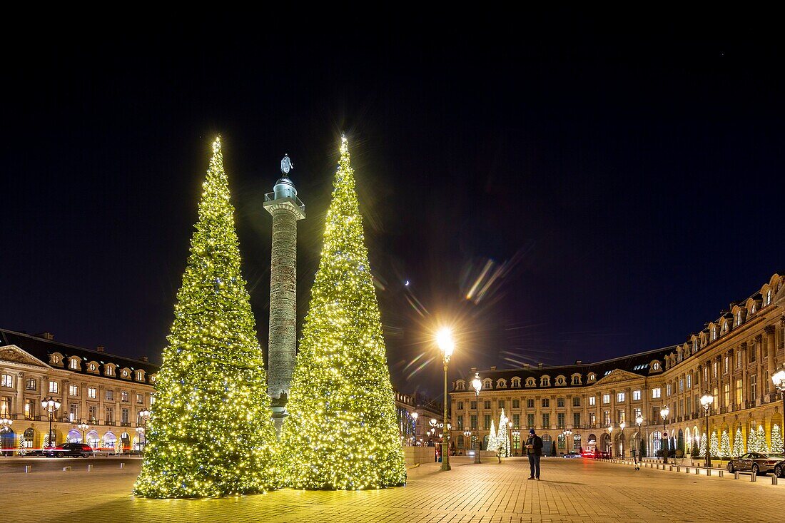 France, Paris, Place Vendome during Christmas