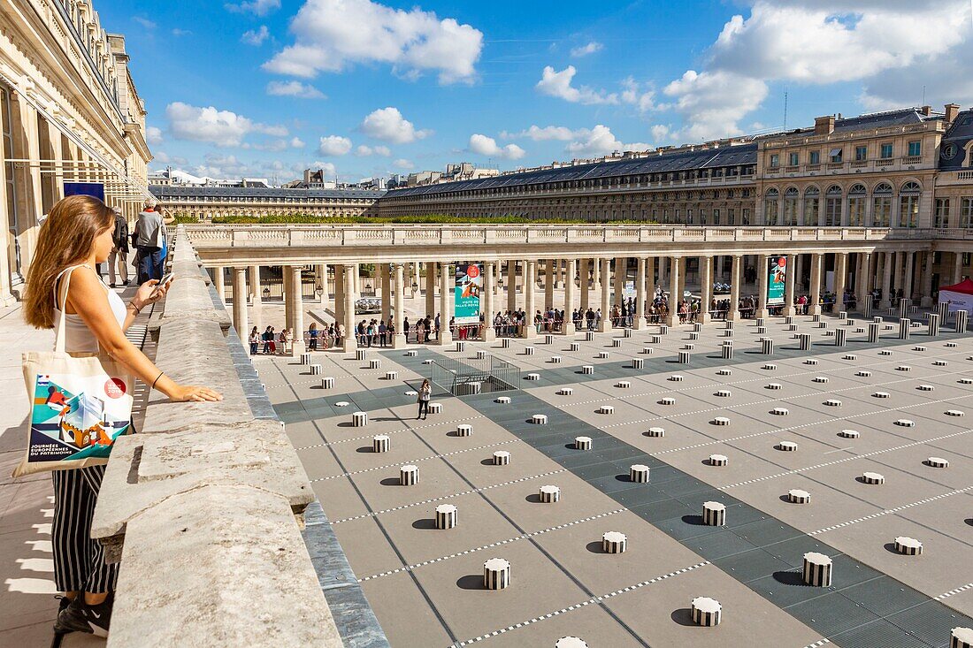 Frankreich, Paris, Palais Royal und Säulen von Buren, Ministerium für Kultur, Tage des Kulturerbes