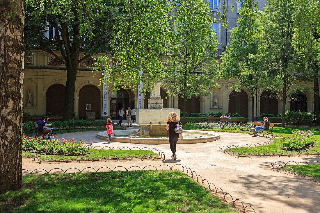 France, Rhône, Lyon, 1st arrondissement, Les Terreaux district, Museum of Fine Arts, Palais Saint Pierre gardens