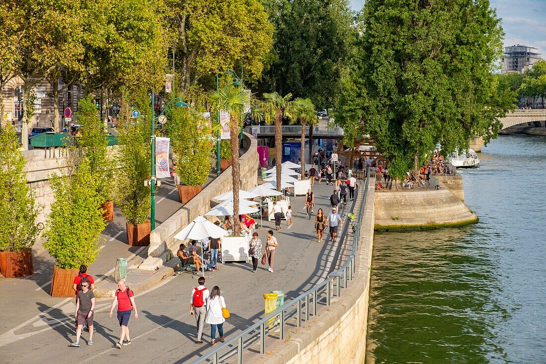 Frankreich, Paris, Park Rives de Seine, von der UNESCO zum Weltkulturerbe erklärt