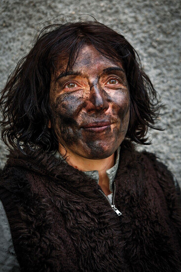 France, Pyrenees Orientales, Prats-de-Mollo, life scene during the bear celebrations at the carnival