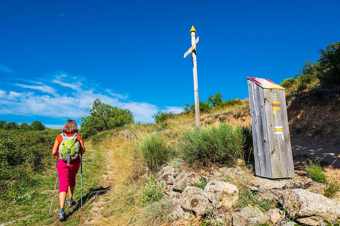 France, Ardeche, Monts d'Ardeche Regional Nature Park, hike starting from Saint Andeol de Vals