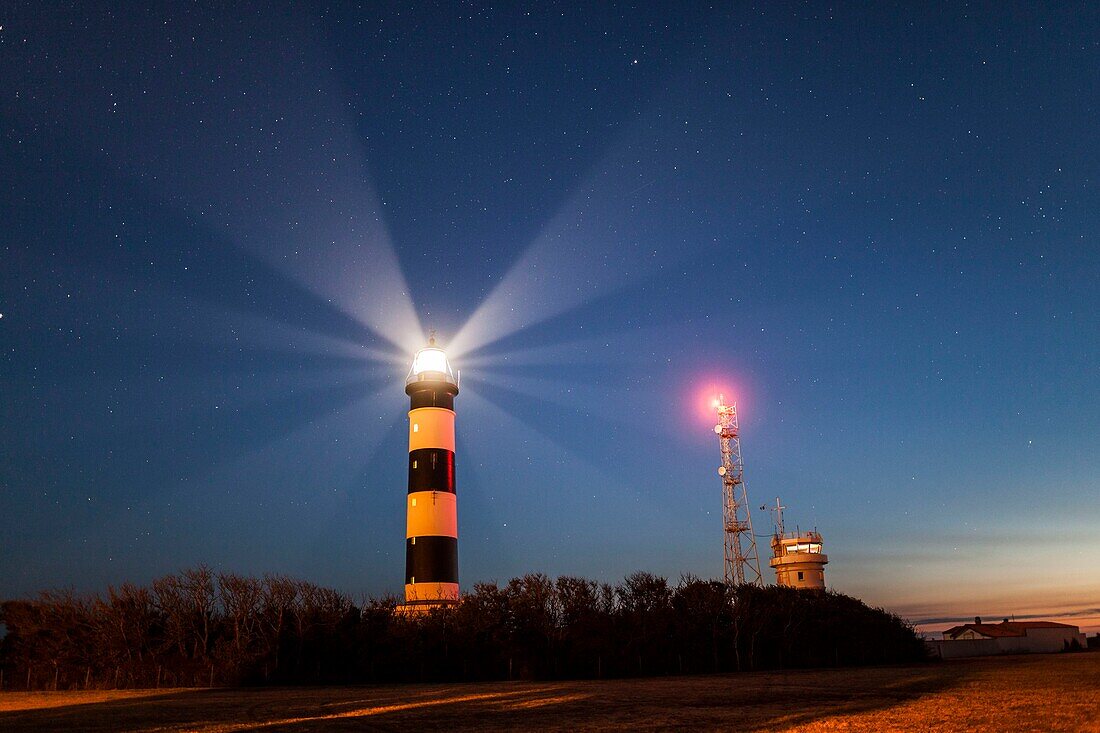 France, Charente Maritime, Saint Denis d'Oleron, Chassiron lighthouse, Historical monument classified