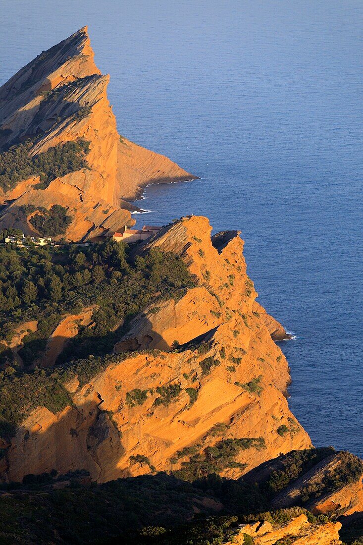 France, Bouches du Rhone, Calanques National Park, Canaille Massif, La Ciotat, Eagle's Beak