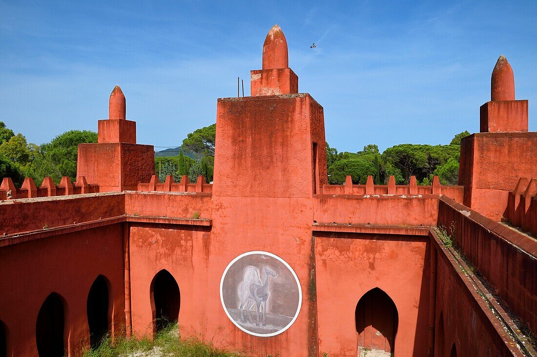 France, Var, Frejus, former Caïs camp, the Sudanese mosque Missiri completed in 1930, Djenne Mosque replica and included in the inventory additional historical