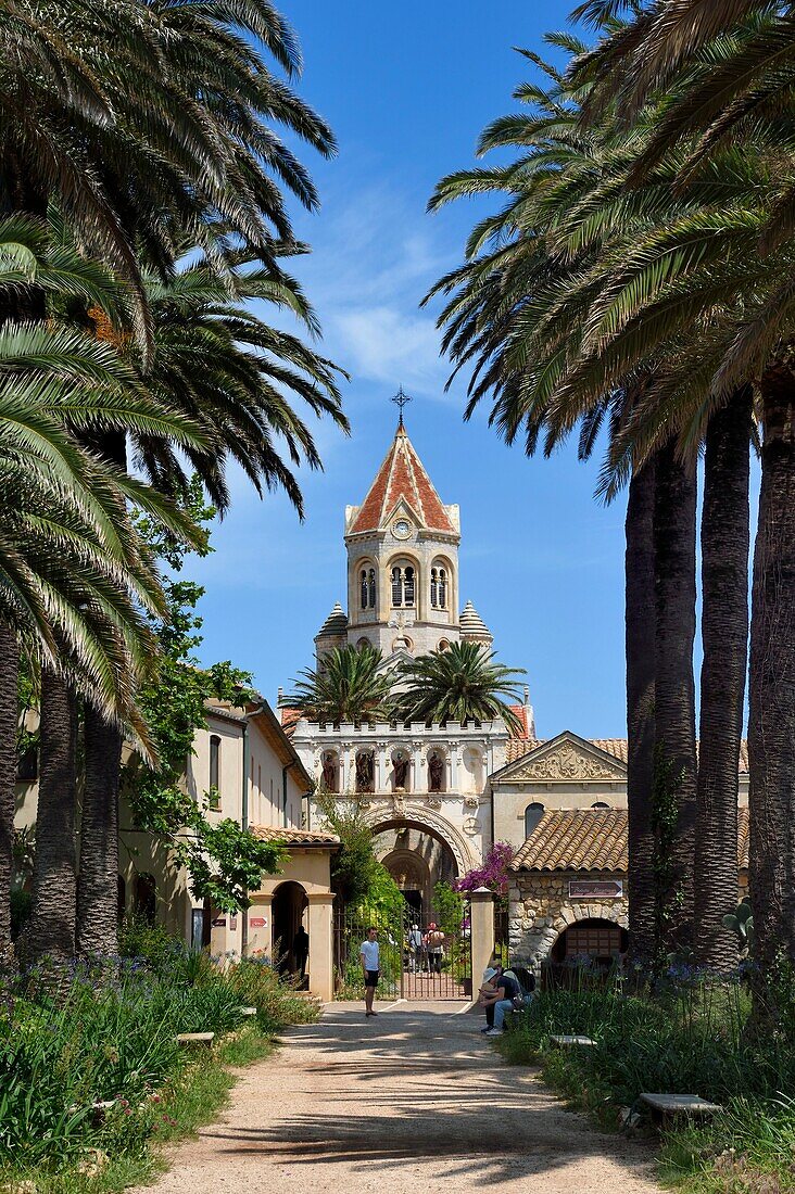 France, Alpes Maritimes, Lerins Islands, Saint Honorat island, Abbey of Lerins, the abbey church