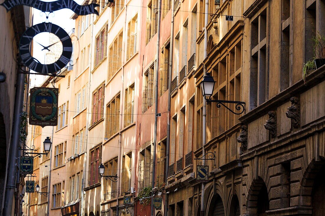 France, Rhône, Lyon, 5th district, Old Lyon district, historic site listed as World Heritage by UNESCO, rue Juiverie