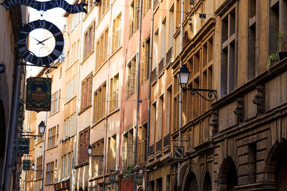 Frankreich, Rhône, Lyon, 5. Arrondissement, Altstadt von Lyon, historische Stätte, die von der UNESCO zum Weltkulturerbe erklärt wurde, rue Juiverie