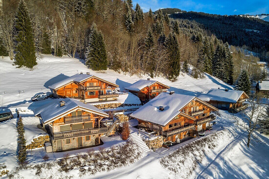 Frankreich, Haute Savoie, Skigebiet Les Carroz d'Araches, Dorf Araches la Frasse