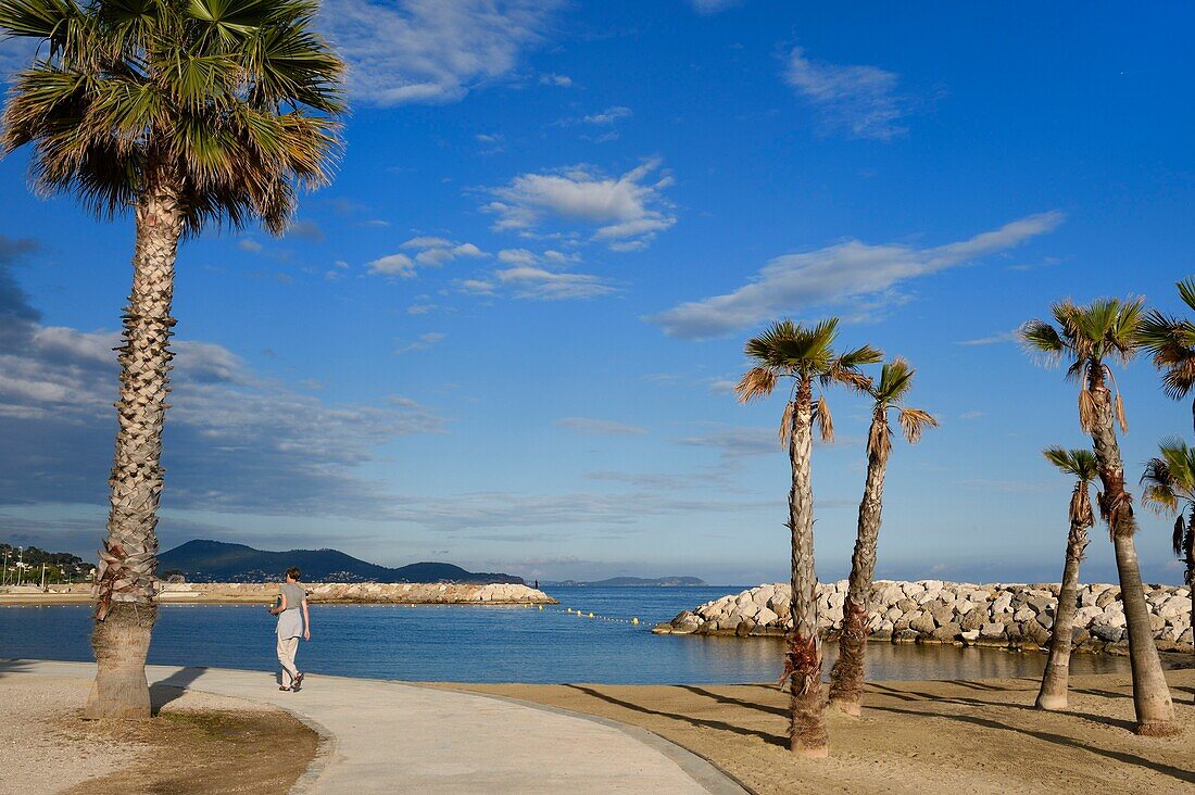 France, Var, Toulon, Mourillon district artificial beach