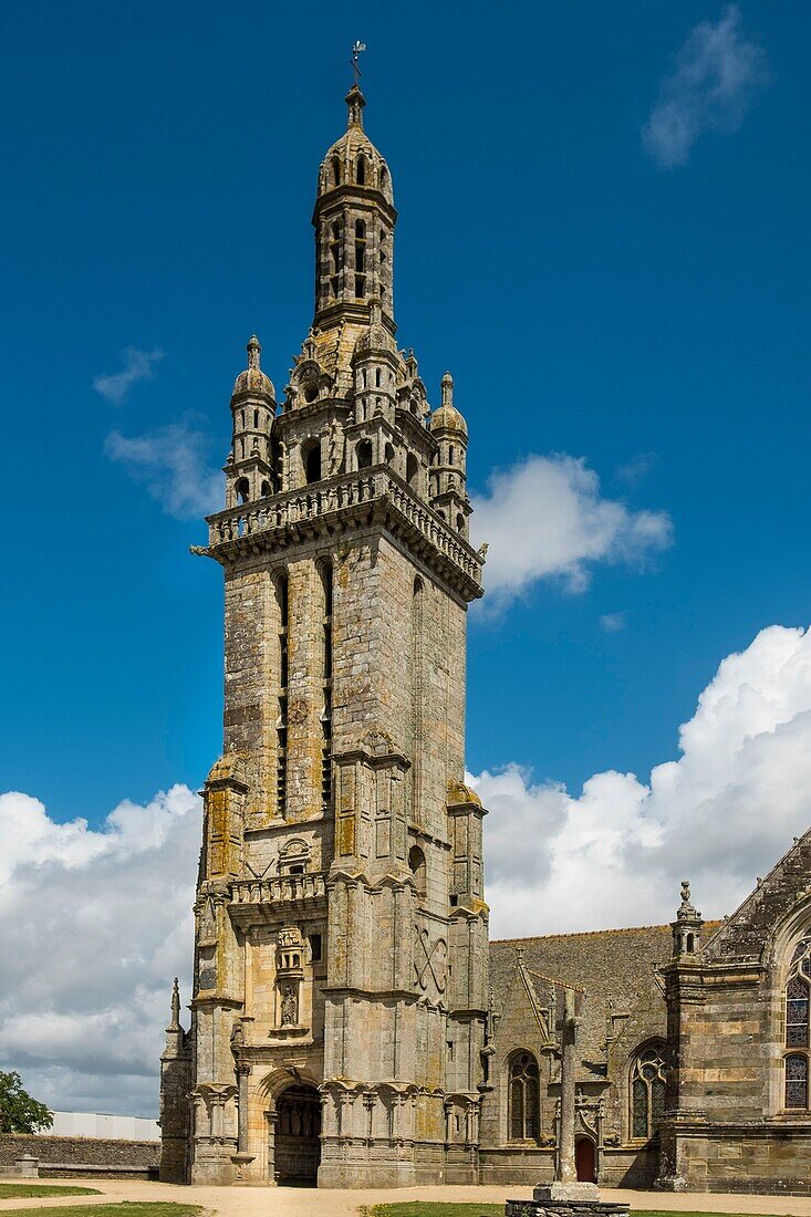 France, Finistere, Pleyben, the parish enclosure of Pleyben is built around the Saint-Germain church and is of Gothic style