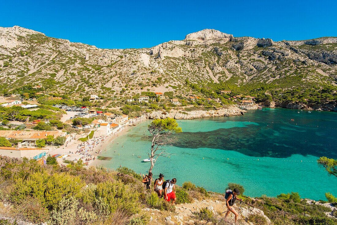 France, Bouches du Rhone, Marseille, Calanque of Sormiou, Calanques National Park