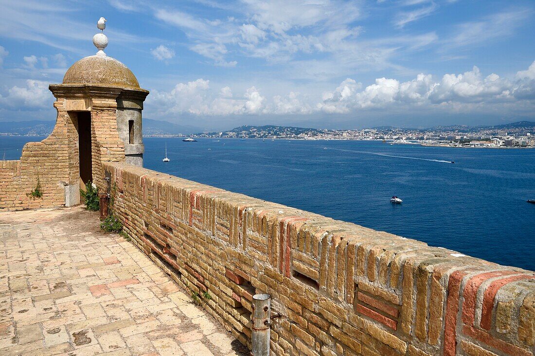 France, Alpes Maritimes, Lerins Islands, Sainte Marguerite island, the Fort Royal fortified by Vauban with a view on Cannes