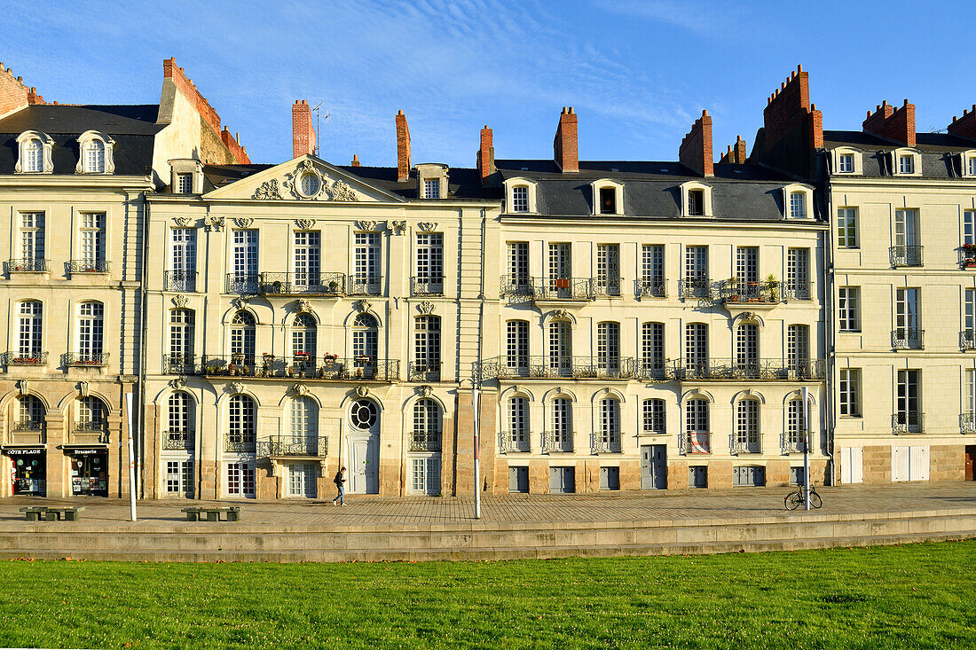 France, Loire Atlantique, Nantes, ship owners houses in Quai Turenne on the former Ile Feydeau