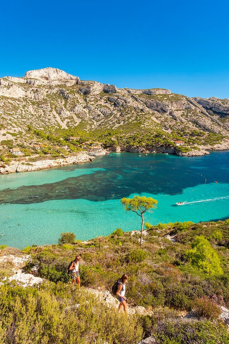 France, Bouches du Rhone, Marseille, Calanque of Sormiou, Calanques National Park