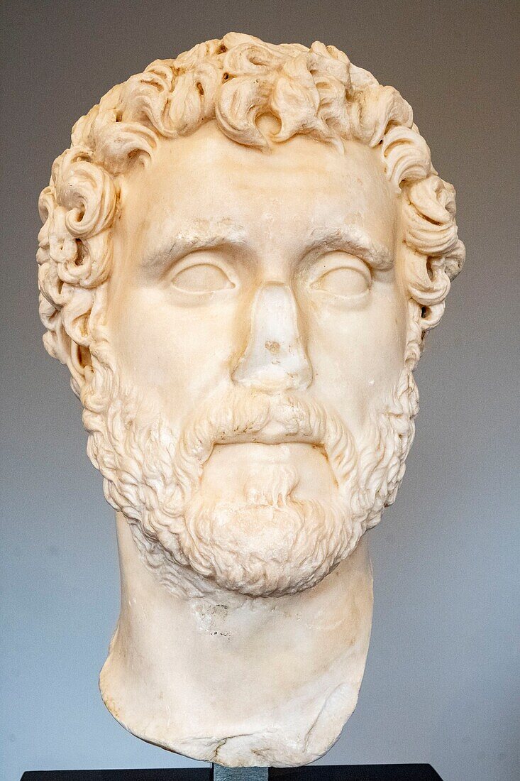 France, Haute Garonne, Toulouse, Saint Raymond Museum, collection of Ancient Art and Archeology, portrait of Antoninus Pius