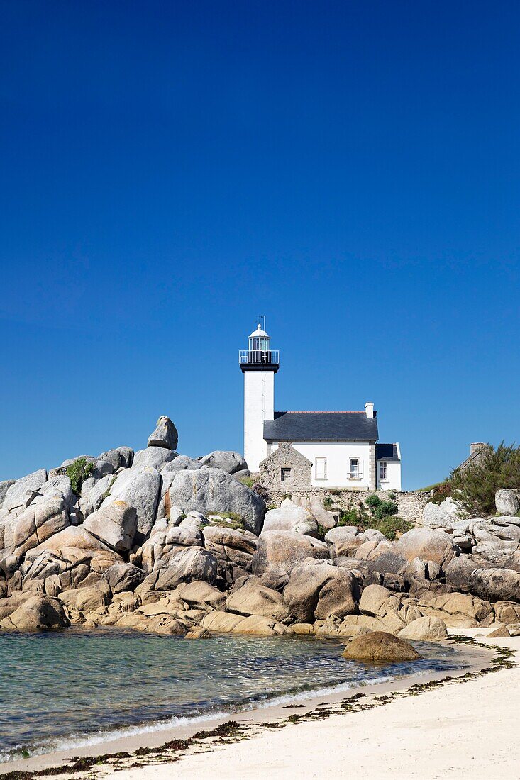 Frankreich, Finistere, Pagan Land, Legend Küste, Brignogan Plages, Beg Pol Punkt, Der Pontusval Leuchtturm, denkmalgeschützt