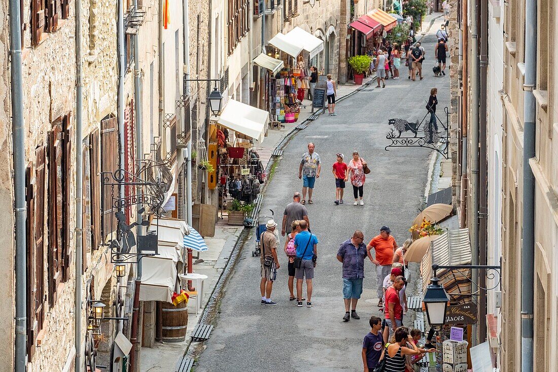 Frankreich, Pyrenees Orientales, Villefranche de Conflent, genannt Les Plus Beaux Villages de France (Die schönsten Dörfer Frankreichs), mittelalterliche Stadt aus dem 11. Jahrhundert, die von Vauban im 17.