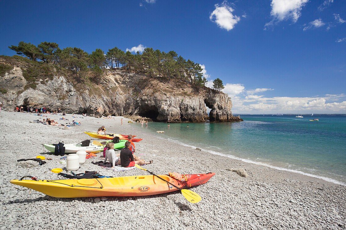 France, Finistere, Armoric Regional Naturel Park, Crozon Morgat, Saint Hernot, Virgin Island point