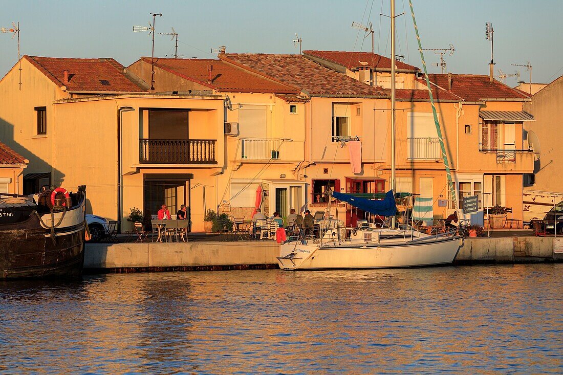 France, Herault, Sete, neighborhood Pointe Courte, Etang de Thau