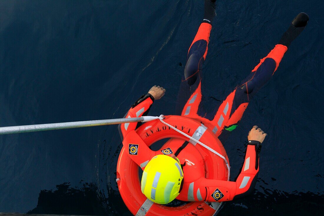 France, Bouches du Rhone, La Ciotat, sea rescuers SNSM, rescue exercise