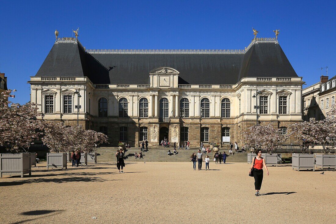 France, Ille et Vilaine, Rennes, the Palace of the Parliament of Brittany, building of classical architecture built in the seventeenth century and seat of the Rennes Court of Appeal