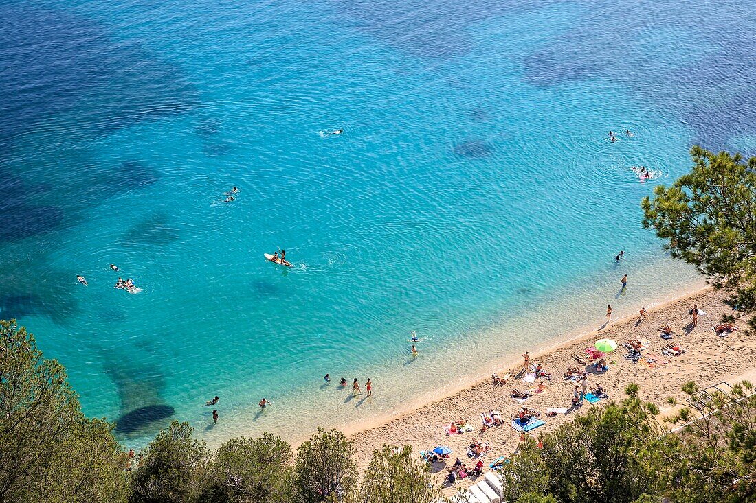 France, Alpes Maritimes, Villefranche sur Mer, the beach