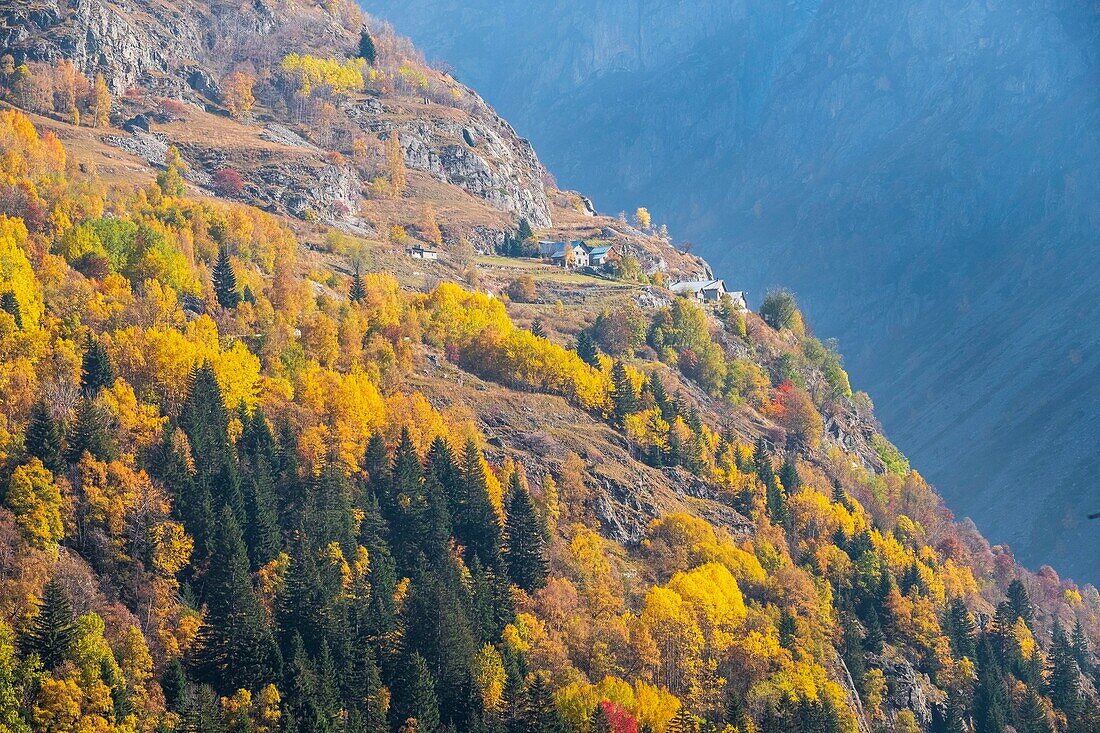 Frankreich, Isere, Nationalpark Ecrins, Veneon-Tal, Wanderung von Saint-Christophe-en-Oisans zur Hütte von L'Alpe du Pin