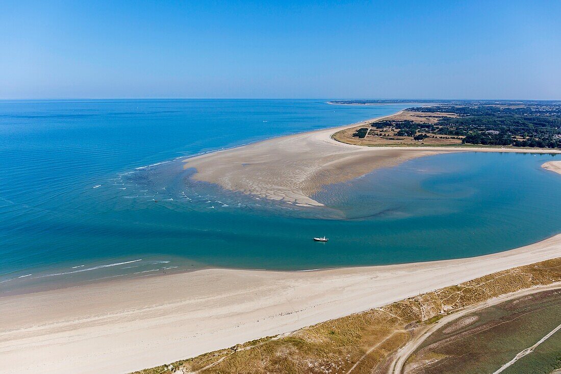 Frankreich, Manche, Lingreville, die Havre de la Vanlee (Luftaufnahme)