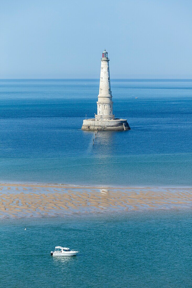 Frankreich, Gironde, Le Verdon sur Mer, Leuchtturm von Cordouan (Luftaufnahme)