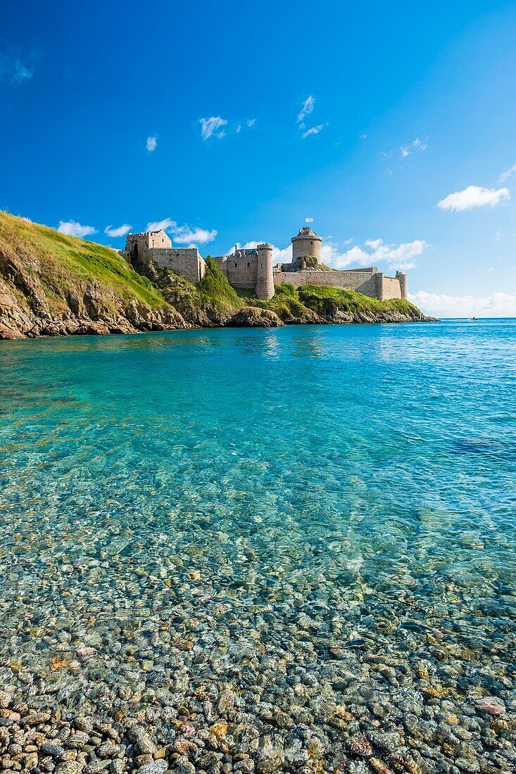 France, Cotes d'Armor, Plevenon, Fort la Latte or Roche Goyon castle, is a 14th century fortress at the Pointe de la Latte, close to Frehel Cape