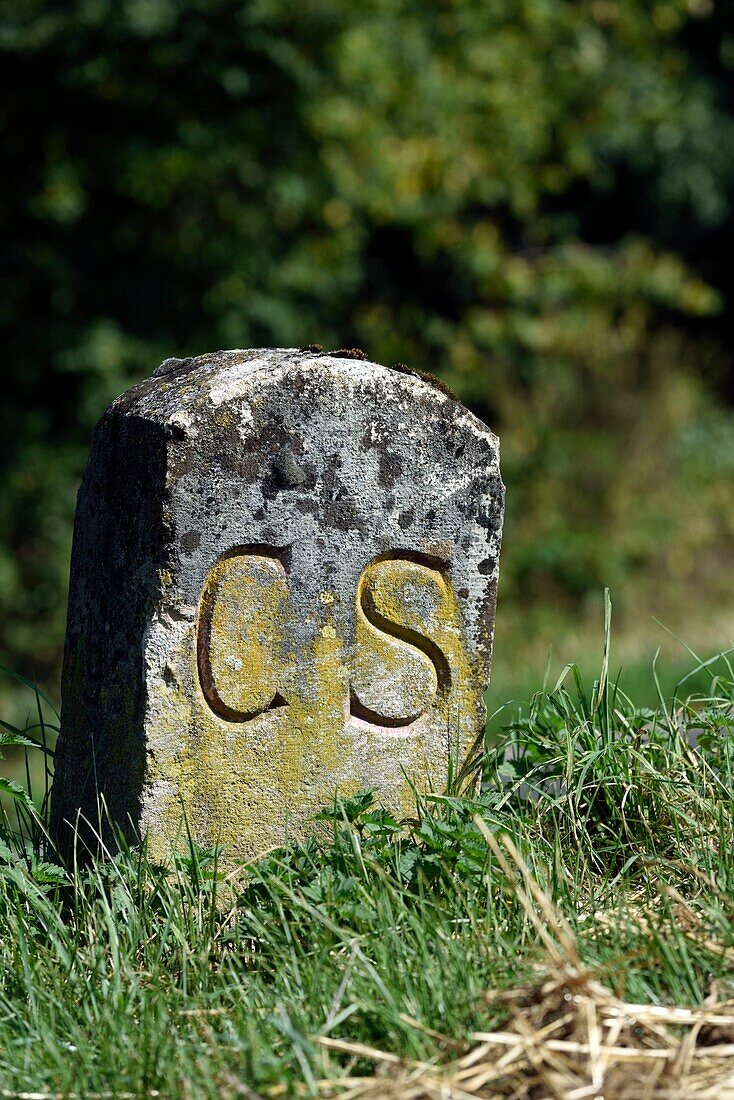 France, Territoire de Belfort, Villars le Sec, French-Swiss border boundary, CS Swiss Confederation