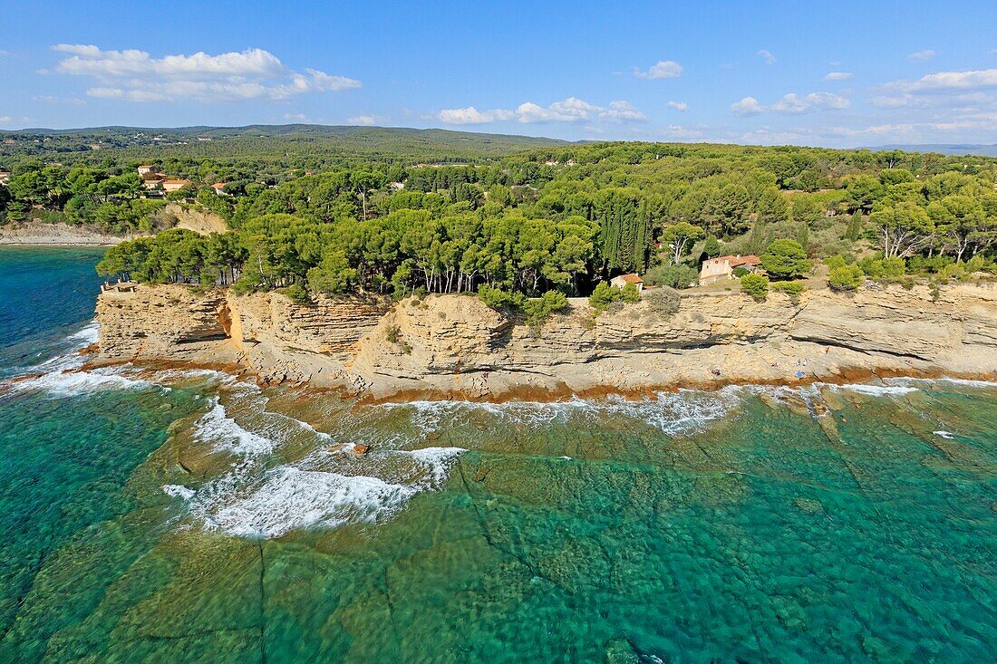 Frankreich, Bouches du Rhone, La Ciotat, Der Liouquet, Pointe de Galant (Luftaufnahme)