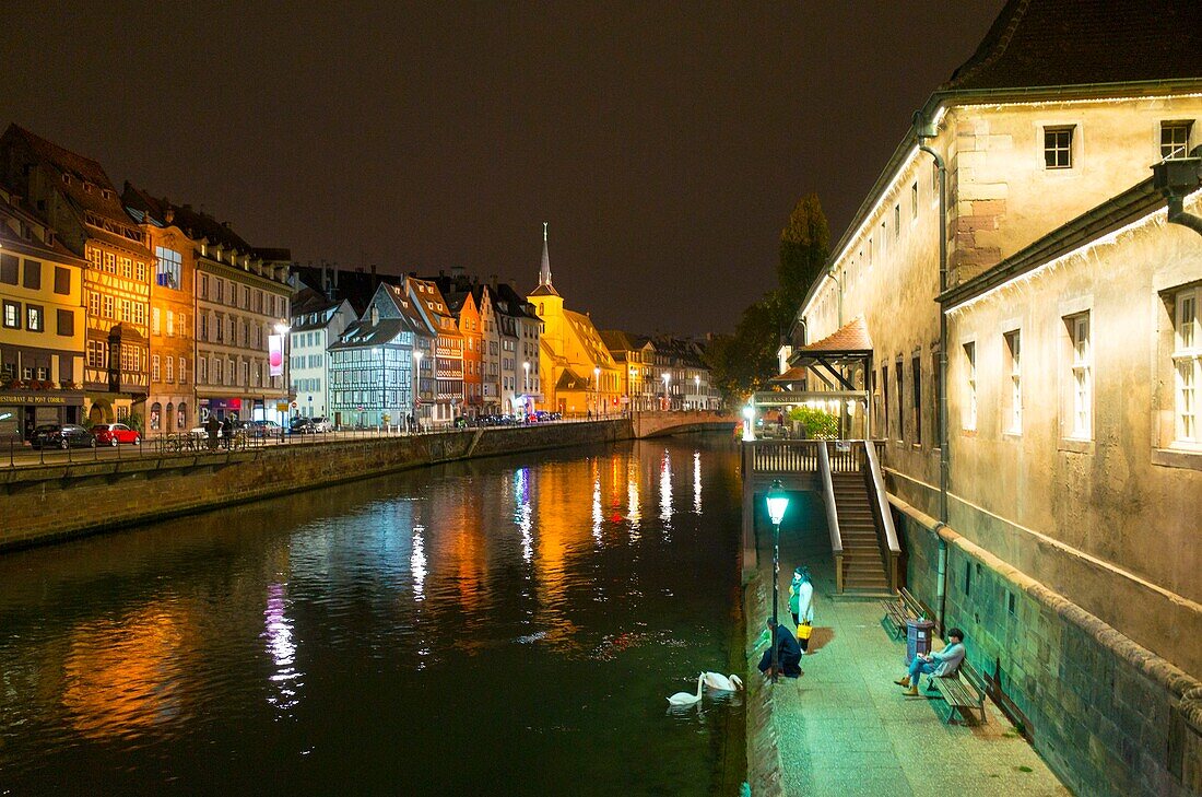 France, Bas Rhin, Strasbourg, old city listed on UNESCO World Heritage list, old customs along Ill river