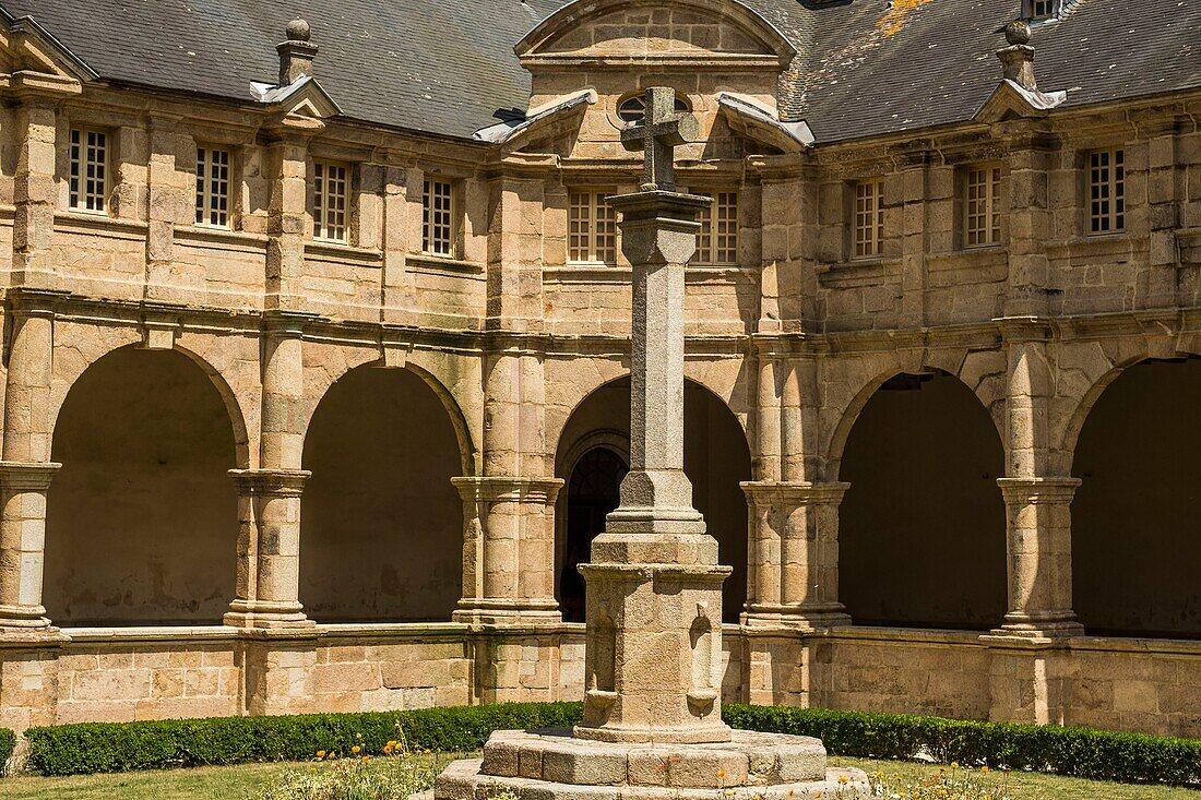 France, Morbihan, Gulf of Morbihan, Sainte Anne d'Auray, the cloister of St Anne's Basilica