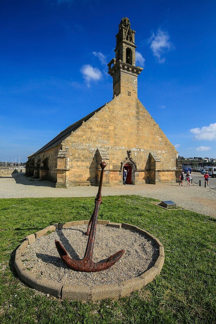 France, Finistere, Iroise Sea, Regional Natural Park of Armorica, Crozon Peninsula, Chapel Notre Dame de Rocamadour in Camaret sur Mer