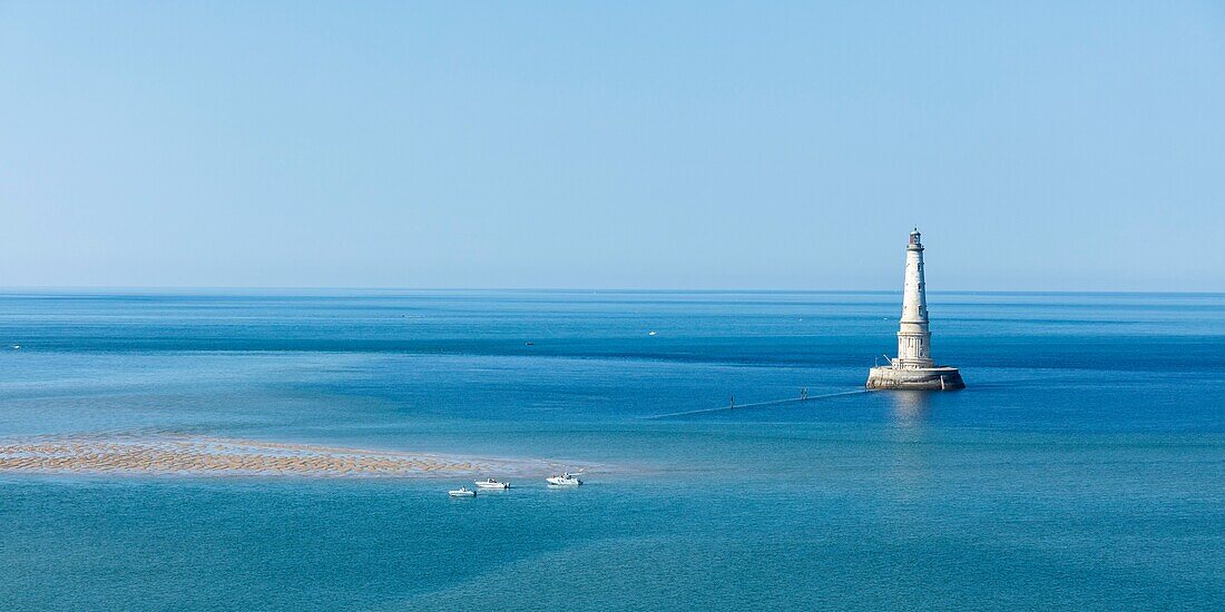 France, Gironde, Le Verdon sur Mer, Cordouan lighthouse (aerial view)