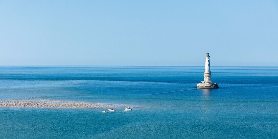 Frankreich, Gironde, Le Verdon sur Mer, Leuchtturm von Cordouan (Luftaufnahme)