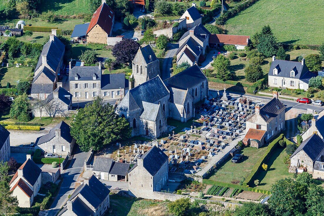 France, Manche, Picauville, Amfreville (aerial view)