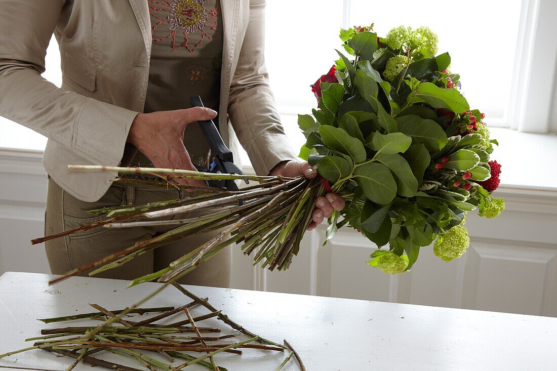 Herstellung eines Blumenstraußes